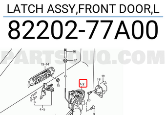 Suzuki 8220277A00 LATCH ASSY,FRONT DOOR,L