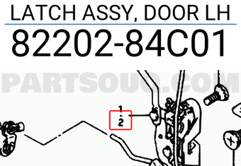 Suzuki 8220284C01 LATCH ASSY, DOOR LH