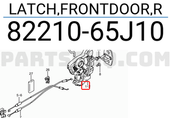 Suzuki 8221065J10 LATCH,FRONTDOOR,R