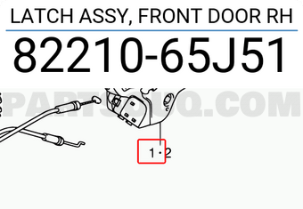 Suzuki 8221065J51 LATCH ASSY, FRONT DOOR RH