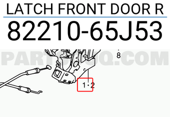 Suzuki 8221065J53 LATCH FRONT DOOR R