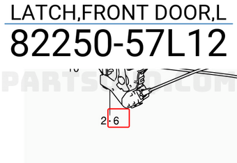 Suzuki 8225057L12 LATCH,FRONT DOOR,L
