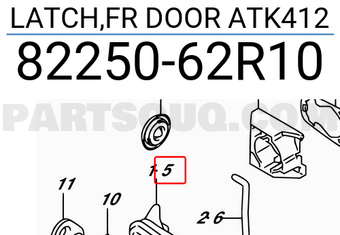 Suzuki 8225062R10 LATCH,FR DOOR ATK412