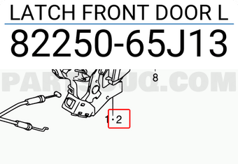 Suzuki 8225065J13 LATCH FRONT DOOR L