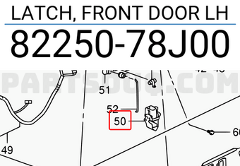 Suzuki 8225078J00 LATCH, FRONT DOOR LH