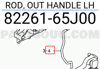 Suzuki 8226165J00 ROD, OUT HANDLE LH