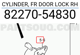 Suzuki 8227054830 CYLINDER, FR DOOR LOCK RH