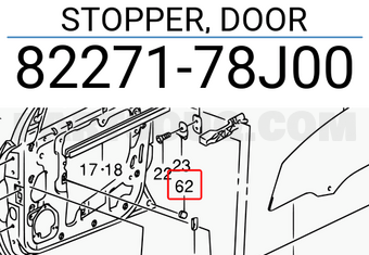 Suzuki 8227178J00 STOPPER, DOOR