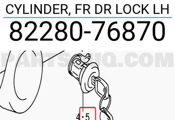 Suzuki 8228076870 CYLINDER, FR DR LOCK LH
