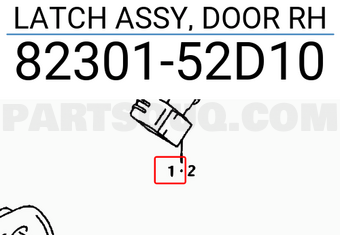 Suzuki 8230152D10 LATCH ASSY, DOOR RH