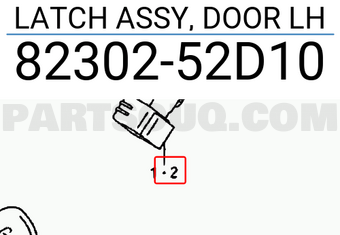 Suzuki 8230252D10 LATCH ASSY, DOOR LH
