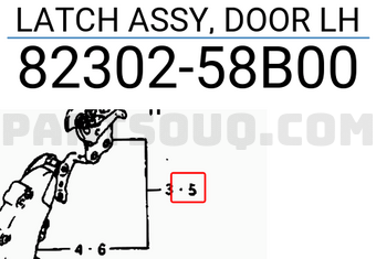 Suzuki 8230258B00 LATCH ASSY, DOOR LH