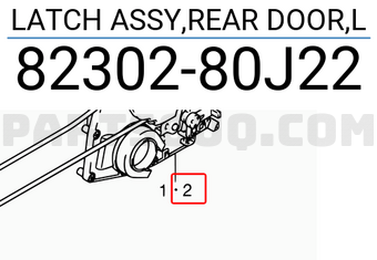 Suzuki 8230280J22 LATCH ASSY,REAR DOOR,L