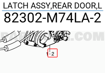 Suzuki 82302M74LA2 LATCH ASSY,REAR DOOR,L