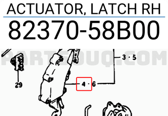 Suzuki 8237058B00 ACTUATOR, LATCH RH