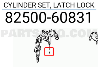 Suzuki 8250060831 CYLINDER SET, LATCH LOCK