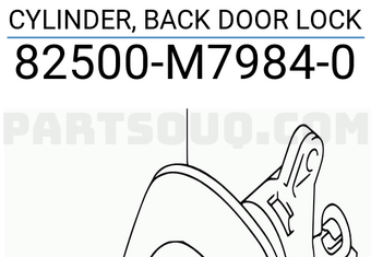 Suzuki 82500M79840 CYLINDER, BACK DOOR LOCK