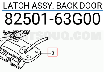 Suzuki 8250163G00 LATCH ASSY, BACK DOOR