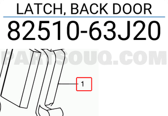 Suzuki 8251063J20 LATCH, BACK DOOR