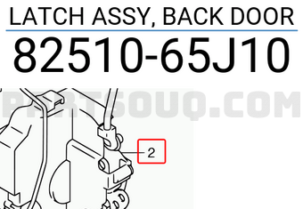 Suzuki 8251065J10 LATCH ASSY, BACK DOOR