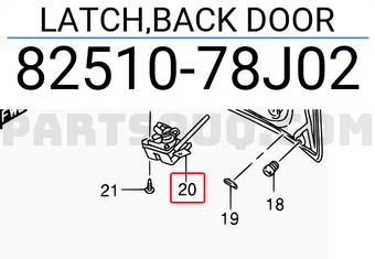 Suzuki 8251078J02 LATCH,BACK DOOR