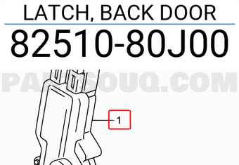 Suzuki 8251080J00 LATCH, BACK DOOR