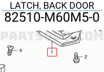 Suzuki 82510M60M50 LATCH, BACK DOOR