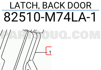 Suzuki 82510M74LA1 LATCH, BACK DOOR