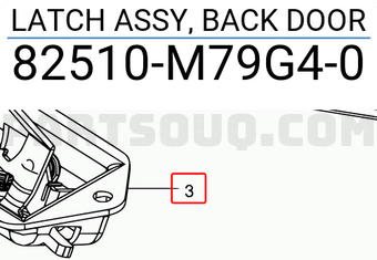 Suzuki 82510M79G40 LATCH ASSY, BACK DOOR