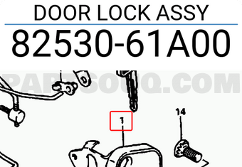 Suzuki 8253061A00 DOOR LOCK ASSY
