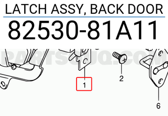 Suzuki 8253081A11 LATCH ASSY, BACK DOOR