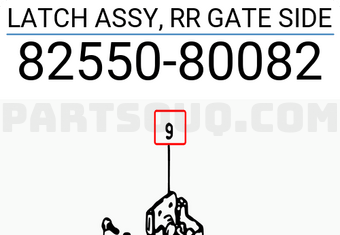 Suzuki 8255080082 LATCH ASSY, RR GATE SIDE