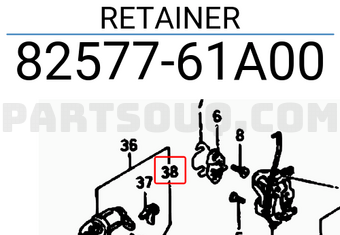Suzuki 8257761A00 RETAINER