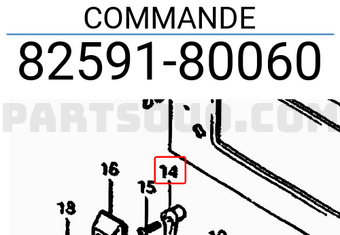 Suzuki 8259180060 COMMANDE