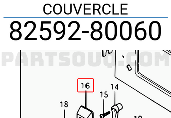 Suzuki 8259280060 COUVERCLE