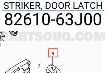 Suzuki 8261063J00 STRIKER, DOOR LATCH
