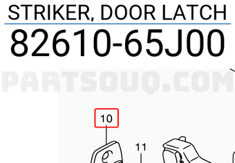 Suzuki 8261065J00 STRIKER, DOOR LATCH
