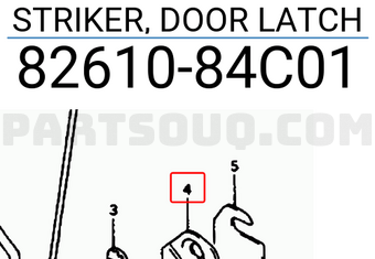 Suzuki 8261084C01 STRIKER, DOOR LATCH
