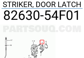 Suzuki 8263054F01 STRIKER, DOOR LATCH