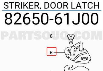 Suzuki 8265061J00 STRIKER, DOOR LATCH