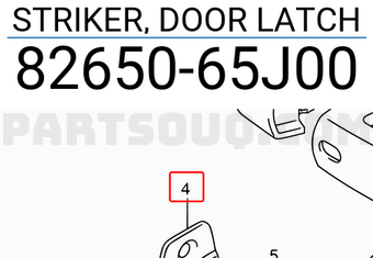 Suzuki 8265065J00 STRIKER, DOOR LATCH