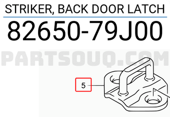 Suzuki 8265079J00 STRIKER, BACK DOOR LATCH