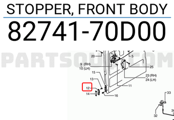 Suzuki 8274170D00 STOPPER, FRONT BODY