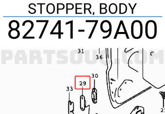Suzuki 8274179A00 STOPPER, BODY