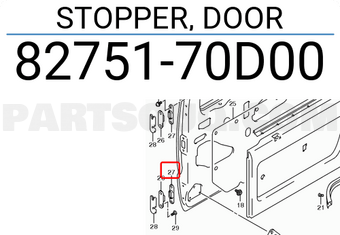 Suzuki 8275170D00 STOPPER, DOOR
