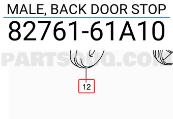 Suzuki 8276161A10 MALE, BACK DOOR STOP