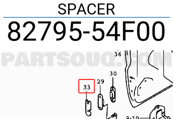 Suzuki 8279554F00 SPACER