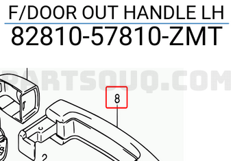 Suzuki 8281057810ZMT F/DOOR OUT HANDLE LH