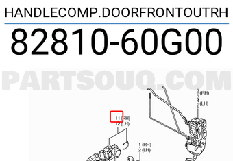 Suzuki 8281060G00 HANDLECOMP.DOORFRONTOUTRH