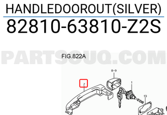 Suzuki 8281063810Z2S HANDLEDOOROUT(SILVER)